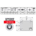 Ver imagem 2 de Rodizio Industrial 5 Pol. Roda Nylon S/freio 250 Kg