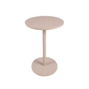 Mesa Lateral de Apoio Off White em Mdf Redonda 40x61cm Cabeceira de Cama Salas e Consultório Decorar