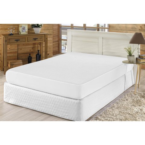 Capa Protetora de Colchão Impermeável Solteiro Profissional Bem Estar Matelado: Branco