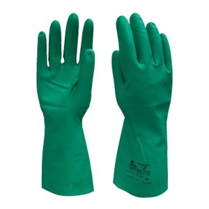 Luva Nitrílica Verde com Forro Nitrilite Ca 42398 Lalan Advansafety (12 Pares)
