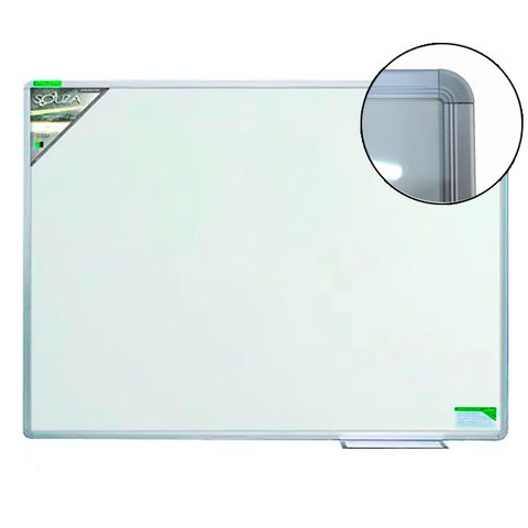 Quadro Branco LUXO 70x50 cm Melamínico Fórmica Base MDF com Moldura de Alumínio LUXO 5202 Souza 5611
