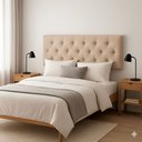 Ver imagem 1 de Cabeceira Capitonê Cama Queem 1.60 Dubai Bege