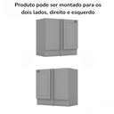 Ver imagem 6 de Balcao Canto Reto com Tampo 84 Cm Americana Cinza Calcare Henn