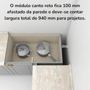 Ver imagem 4 de Balcao Canto Reto com Tampo 84 Cm Americana Cinza Calcare Henn
