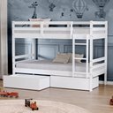 Ver imagem 6 de Beliche Solteiro Dreams com 02 Gavetas Madeira Maciça Branco Megamobilia