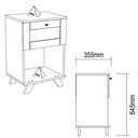 Ver imagem 4 de Mesa de Apoio 1 Gaveta 64 Cm 4673 Cinamomo Off White Arly