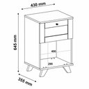 Ver imagem 3 de Mesa de Apoio 1 Gaveta 64 Cm 4673 Cinamomo Off White Arly