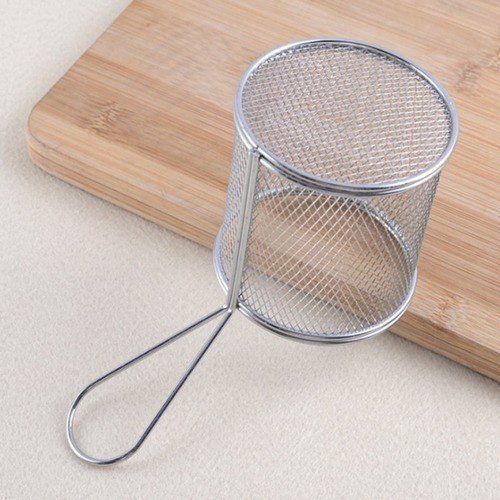 Kit 6 Mini Cestos Inox Para Batata Frita Porções Frangos - 7