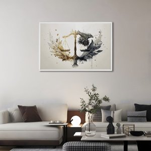 Quadro Decorativo Temático Direito com 1 Tela para Escritório Hall Lavabo 60cm X 90cm Sem Vidro