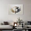 Ver imagem 1 de Quadro Decorativo Temático Direito com 1 Tela para Escritório Hall Lavabo 80cm X 120cm Com Vidro
