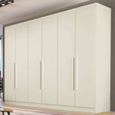 Ver imagem 1 de Guarda-Roupa Casal Oslo 6 Portas 6 Gavetas 100% Mdf Off White - Mademarques