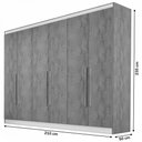 Ver imagem 4 de Guarda-Roupa Casal Oslo 6 Portas 6 Gavetas 100% Mdf Off White - Mademarques