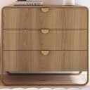 Ver imagem 2 de Comoda e 02 Mesas de Cabeceira Organica Hanover Dourado Artesano