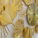 Ver imagem 5 de Relógio de Parede 3d Design Europeu Metal Folhas 90x46