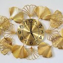 Ver imagem 3 de Relógio de Parede 3d Design Europeu Metal Folhas 90x46