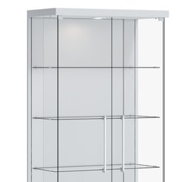 Cristaleira Retrô 2 Portas de Vidro Tiffy I04 Branco Acetinado - Mpozenato - 2