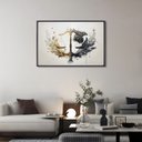 Ver imagem 1 de Quadro Decorativo Temático Direito com 1 Tela para Escritório Hall Lavabo 80cm X 120cm Com Vidro