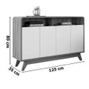 Ver imagem 4 de Buffet Aparador Eccos 4 Portas Nature – Potenza Móveis