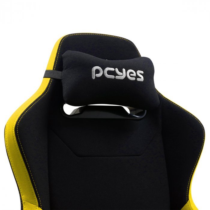 Cadeira de Escritório Reclinável Ergonômica Gamer V8 Turbo Preto e Amarelo - 6