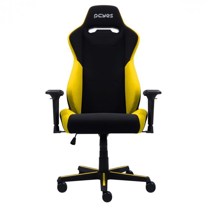 Cadeira de Escritório Reclinável Ergonômica Gamer V8 Turbo Preto e Amarelo - 5