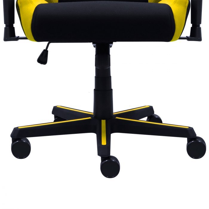 Cadeira de Escritório Reclinável Ergonômica Gamer V8 Turbo Preto e Amarelo - 9