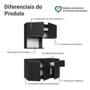 Ver imagem 4 de Armário de Cozinha Compacta 120 cm Suspenso Preto Nice Madesa 06