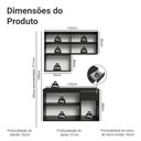 Ver imagem 3 de Armário de Cozinha Compacta 120 cm Suspenso Preto Nice Madesa 06