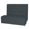 Kit Cabeceira 138Cm p/ Cama Box Casal + Baú 138Cm Calçadeira Estofada Jade Suede Grafite - 2