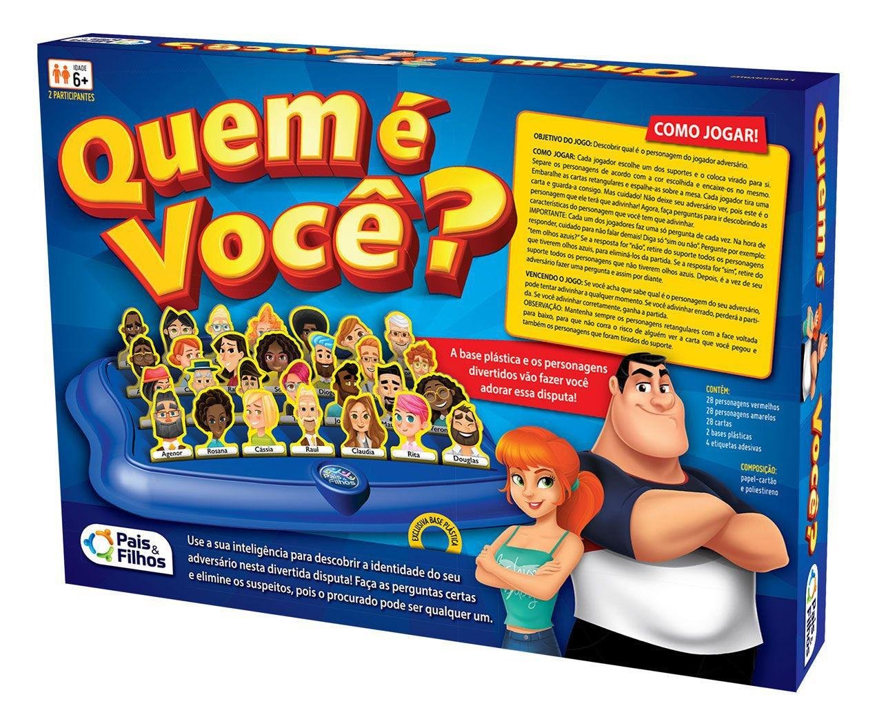 Jogo Divertido De Tabuleiro Quem É Você Premium Azul