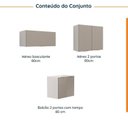 Ver imagem 4 de Lavanderia Planejada 3 Peças sem Tampo sem Rodapé Ipanema CabeCasa MadeiraOriginals Marrom/Fendi Trama