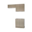 Ver imagem 2 de Lavanderia Planejada 3 Peças sem Tampo com Rodapé Ipanema CabeCasa MadeiraOriginals Marrom/Fendi Trama