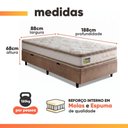 Ver imagem 3 de Cama Box Baú Solteiro Molas Ensacadas D33 Double Face 88x188x68cm Hellen
