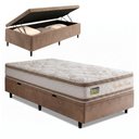 Ver imagem 2 de Cama Box Baú Solteiro Molas Ensacadas D33 Double Face 88x188x68cm Hellen