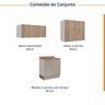 Lavanderia Modulada 3 Peças 2 Armários Aéreos 4 Portas 1 Balcão Ipanema CabeCasa MadeiraOriginals - 4