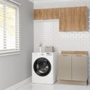 Ver imagem 1 de Lavanderia Modulada 3 Peças 2 Armários Aéreos 4 Portas 1 Balcão Ipanema CabeCasa MadeiraOriginals