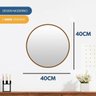 Espelho Redondo Decorativo 40cm com Acabamento Ecológico de Parede para Quarto Sala Cozinha - 3