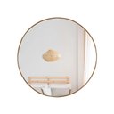 Ver imagem 2 de Espelho Redondo Decorativo 60cm com Acabamento Ecológico de Parede para Sala Quarto Banheiro