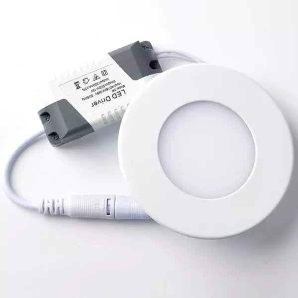 2 Lâmpada Spot Led Embutir Ultrafino 12v 3w Trailer Motorhome Dangos - 3