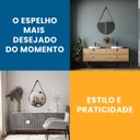 Ver imagem 5 de Espelho Adnet Redondo 50cm com Alça e Suporte para Sala Hall Lavabo Banheiro Quarto