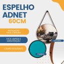Ver imagem 5 de Espelho Adnet Redondo 60cm com Alça e Suporte para Escritório Banheiro Hall