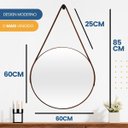 Ver imagem 6 de Espelho Adnet Redondo 60cm com Alça e Suporte para Escritório Banheiro Hall