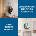 Ver mais imagens de Espelho Adnet Redondo 60cm com Alça e Suporte para Escritório Banheiro Hall
