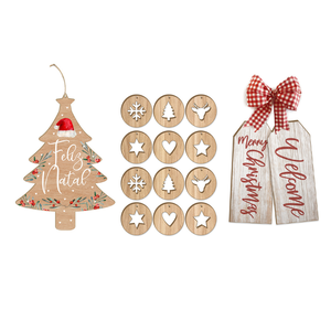Kit Enfeites de Natal para Árvore e Porta