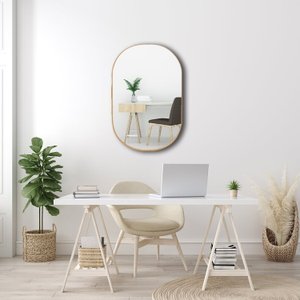Espelho Decorativo Oval Modelo Cápsula 60x40 para Lavabo Hall Escritório