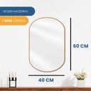 Ver imagem 3 de Espelho Decorativo Oval Modelo Cápsula 60x40