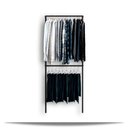 Ver imagem 1 de Arara de Parede Cabideiro Aramado Trilho Closet Loja Suspenso Pt 1,00 m