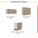Ver imagem 4 de Lavanderia Planejada 3 Peças sem Tampo com Rodapé Ipanema CabeCasa MadeiraOriginals Marrom/Fendi/Acácia