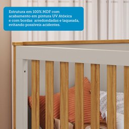 Berço Arredondado Minicama Americano 3 em 1 Luly 100% MDF Espresso Móveis - 7