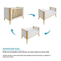 Berço Arredondado Minicama Americano 3 em 1 Luly 100% MDF Espresso Móveis - 5