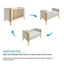 Ver imagem 5 de Berço Arredondado Minicama Americano 3 em 1 Luly 100% MDF Espresso Móveis Bege/Off White/Amêndoa